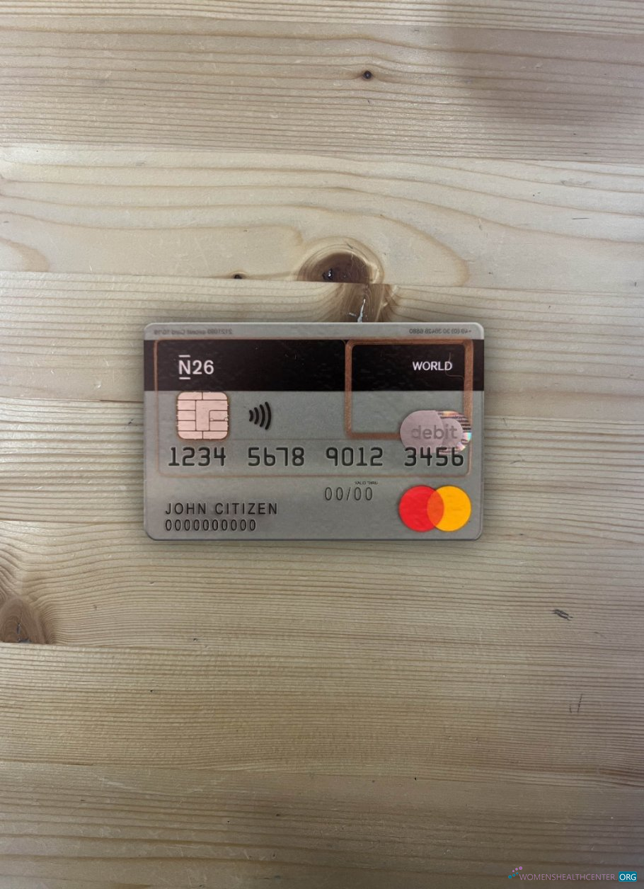 Download Germany N26 bank Germany debit mastercard photolook front Photoshop template